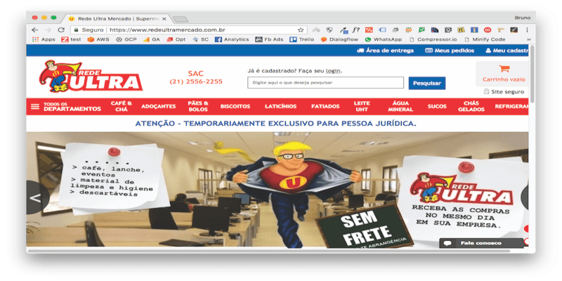 criação de sites para supermecados e mercados mercearia